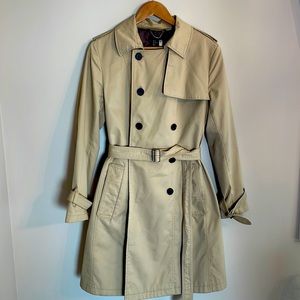 Women’s H&M Tan Trench Coat, size 14
